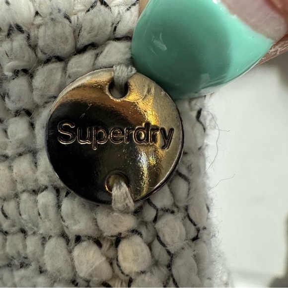 Superdry Cozy Cream Sweater with Sherpa Collar Size Medium. - Picture 4 of 16